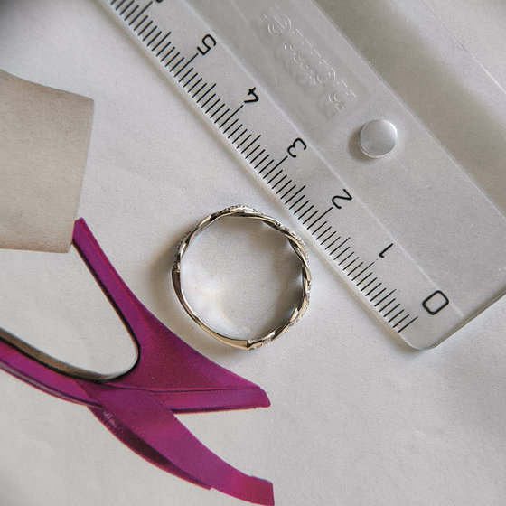 Silver ring with cubic zirconia