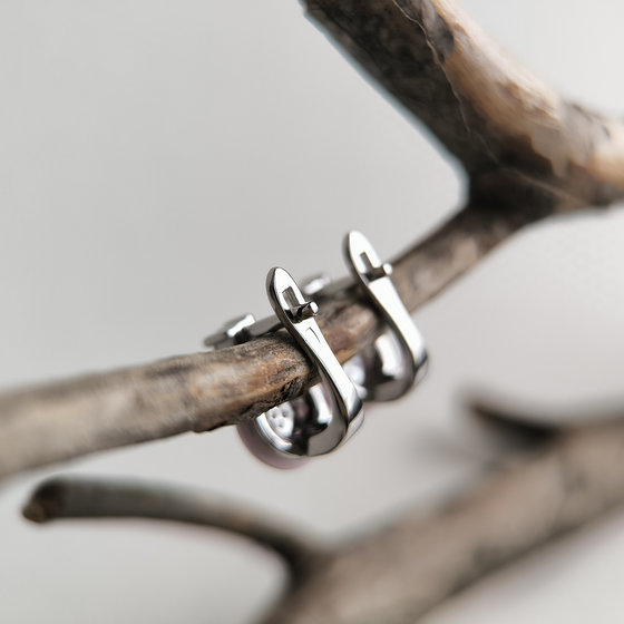 Серебряные серьги с керамикой