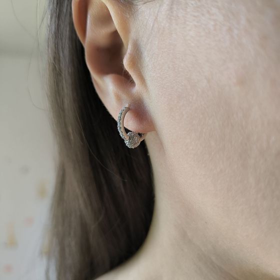 Серебряные серьги с фианитами