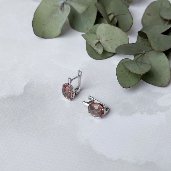 Серебряные серьги с султанитом 4.933ct