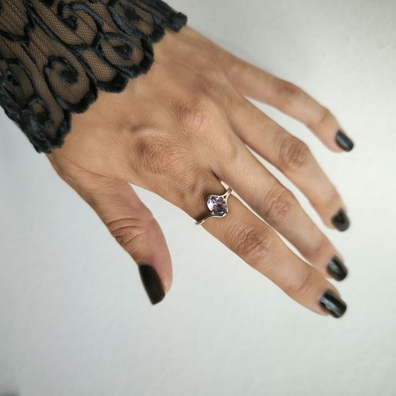 Серебряное кольцо с аметистом 1.025ct