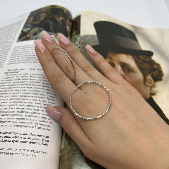 Серебряные серьги без камней