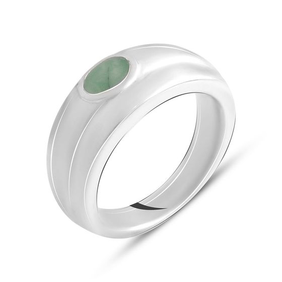 Срібна каблучка зі смарагдом 0.4ct