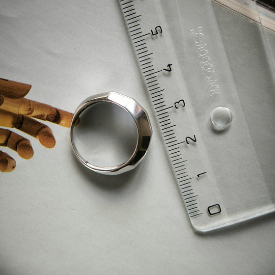 Silver ring without stones