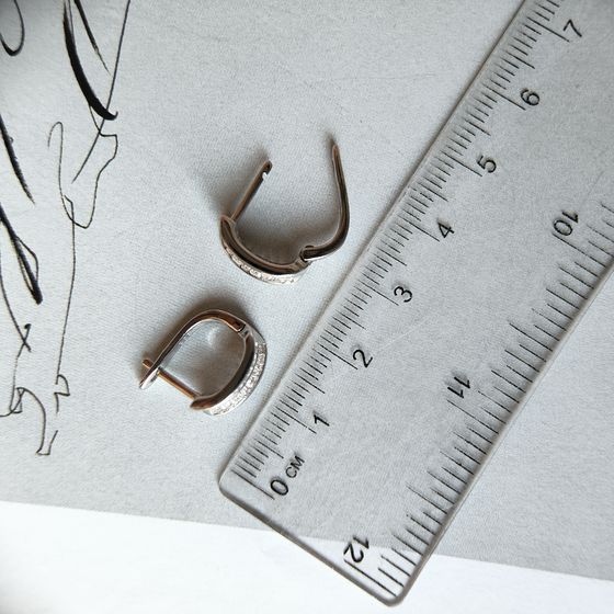 Silver Earrings with Fianites