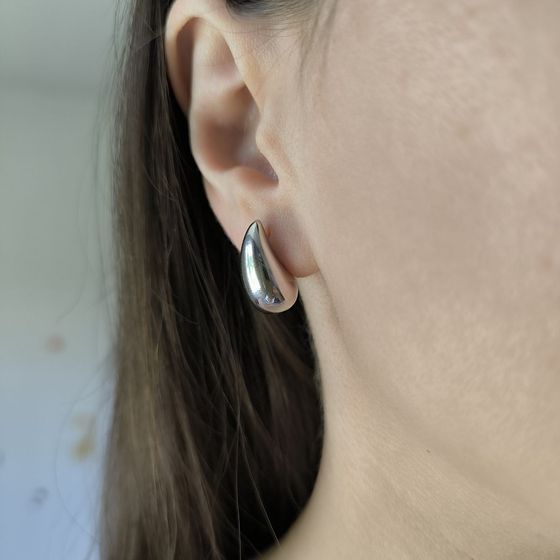 Серебряные серьги без камней