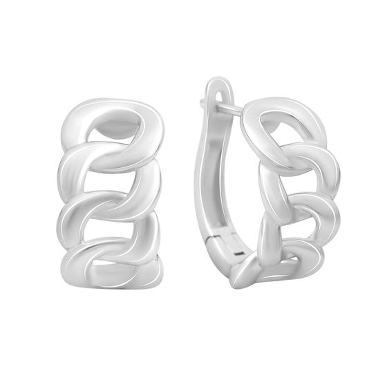 Silver earrings without stones