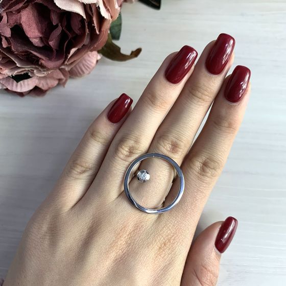 Silver Ring with Fianites