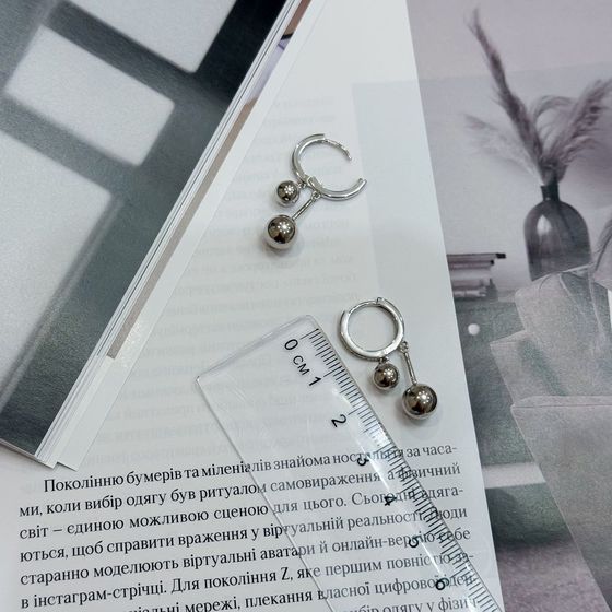 Silver Earrings with Fianites