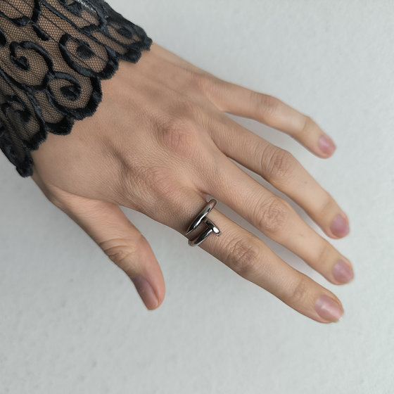 Silver ring without stones