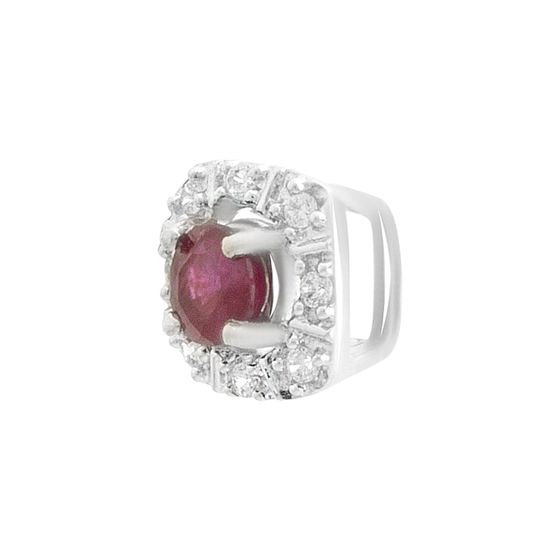 Срібна підвіска з рубіном 0.525ct