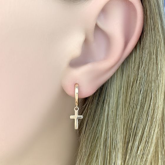 Золотые серьги без камней