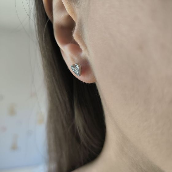 Silver Earrings with Fianites