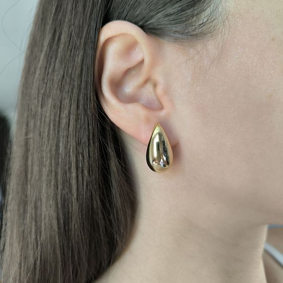 Silver earrings without stones