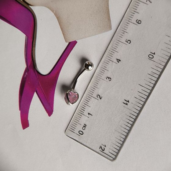 Серебряный пирсинг с фианитами