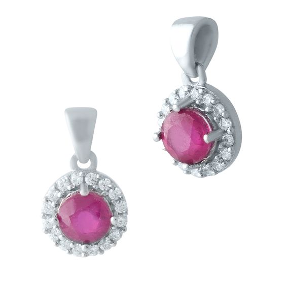 Серебряная подвеска с рубином 1.03ct