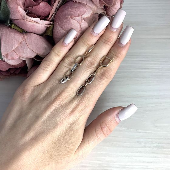 Золотые серьги без камней