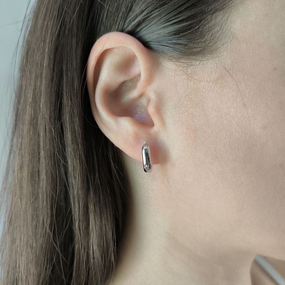 Silver earrings without stones