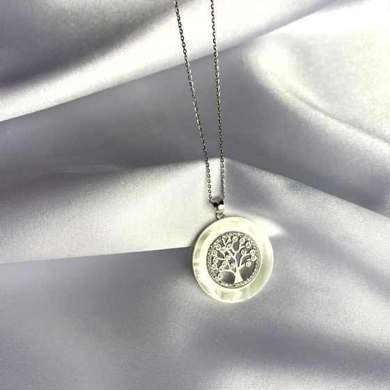 Серебряная подвеска с перламутром