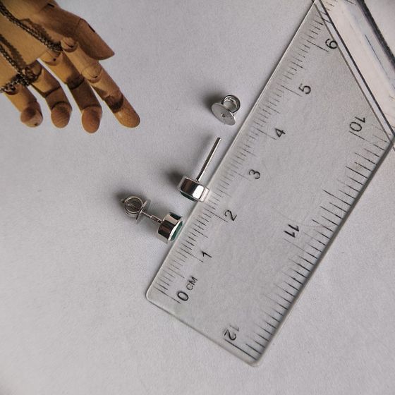 Серебряные серьги с агатом 0.917ct