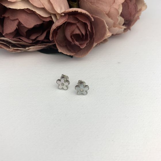 Серебряные серьги с перламутром