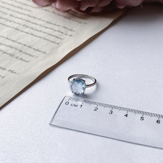 Серебряное кольцо с топазом 5.358ct