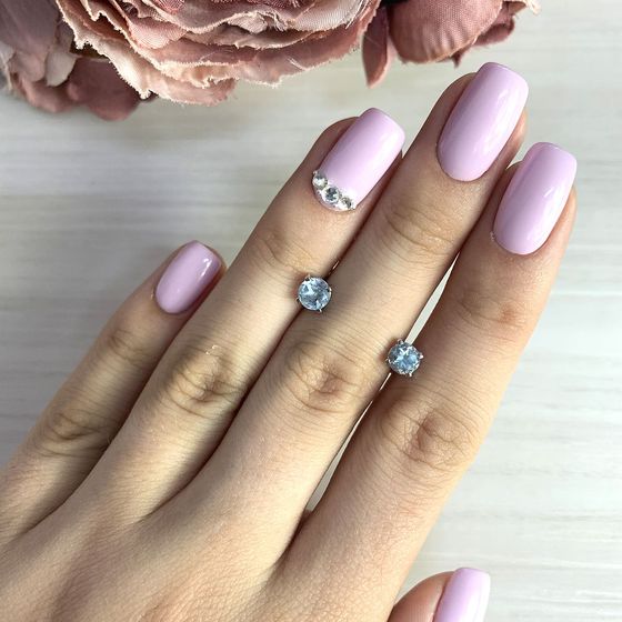 Серебряные серьги с топазом 1.179ct