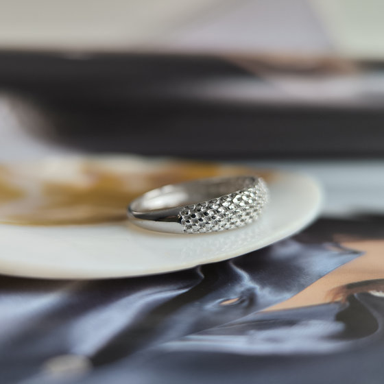 Silver ring without stones