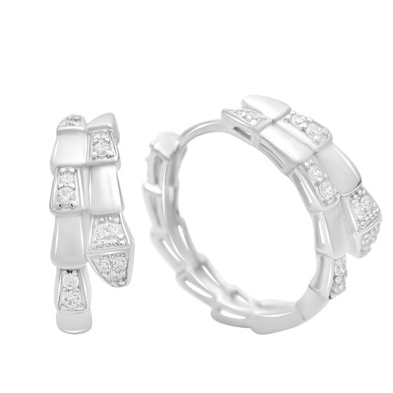 Серебряные серьги с фианитами