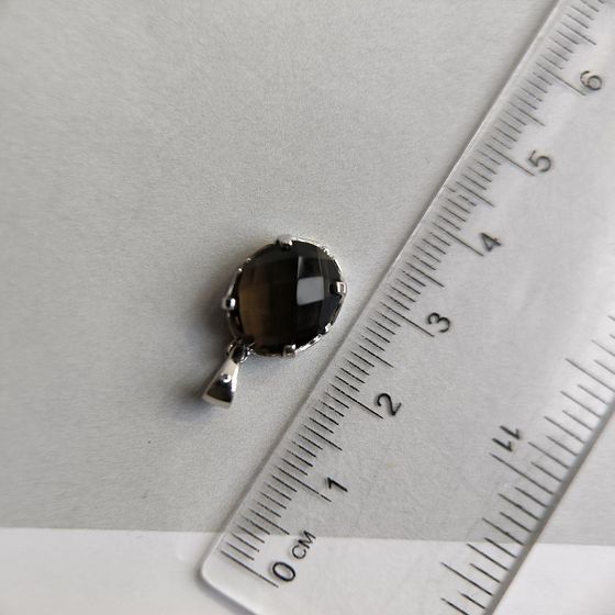 Серебряная подвеска с раухтопазом (дымчатым кварцем) 4.387ct