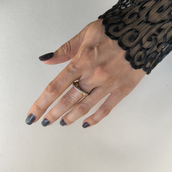 Серебряное кольцо с фианитами