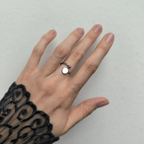 Silver ring without stones