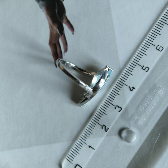 Silver ring with a 2.188-carat topaz