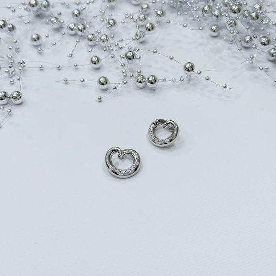 Silver Earrings with Fianites