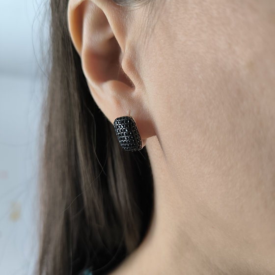 Серебряные серьги с фианитами