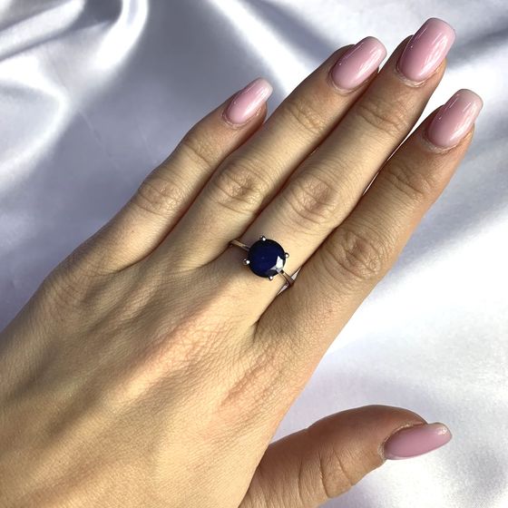 Серебряное кольцо с сапфиром 3.743ct
