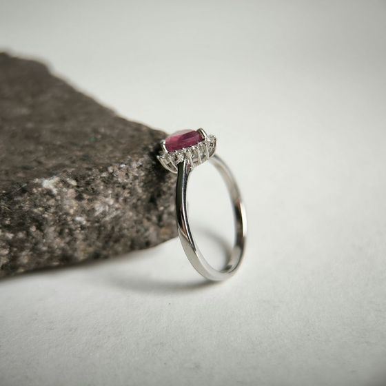 Серебряное кольцо с рубином 1.428ct