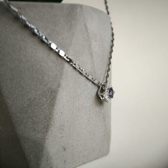 Серебряная подвеска с аметистом 0.362ct