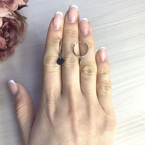 Серебряные серьги без камней