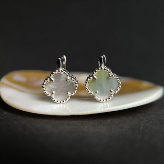 Серебряные серьги с перламутром