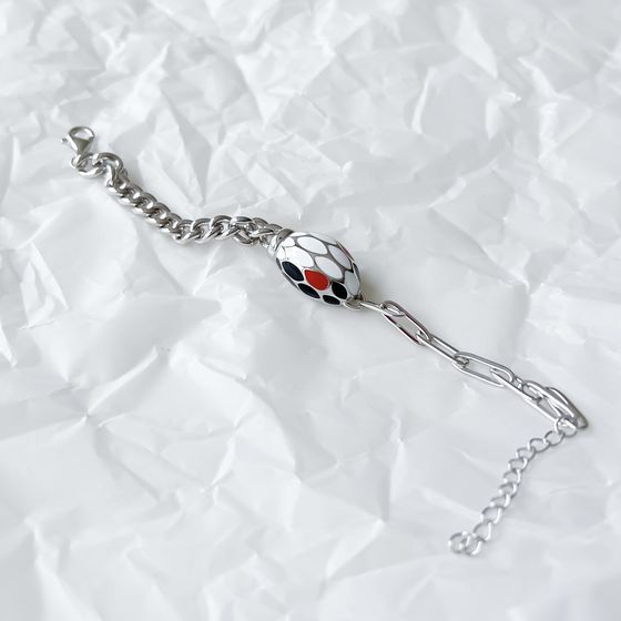 Серебряный браслет с емаллю