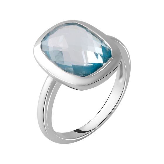 Silver ring with a 7.467-carat topaz