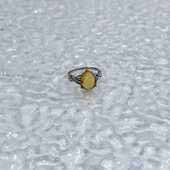 Silver ring with citrine nano 3.05ct