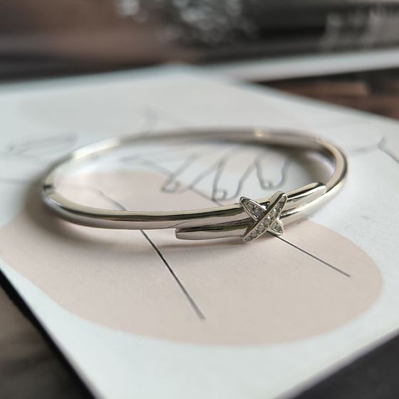 Серебряный браслет с фианитами