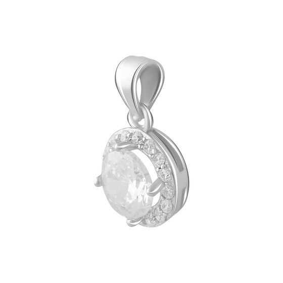 Silver pendant with phianites