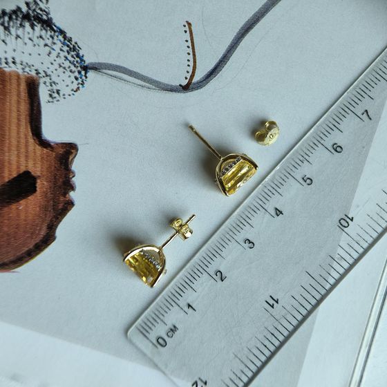 Серебряные серьги с фианитами