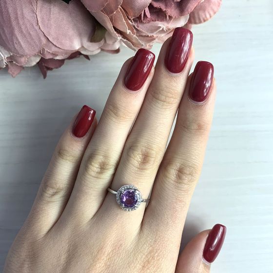 Серебряное кольцо с олександритом