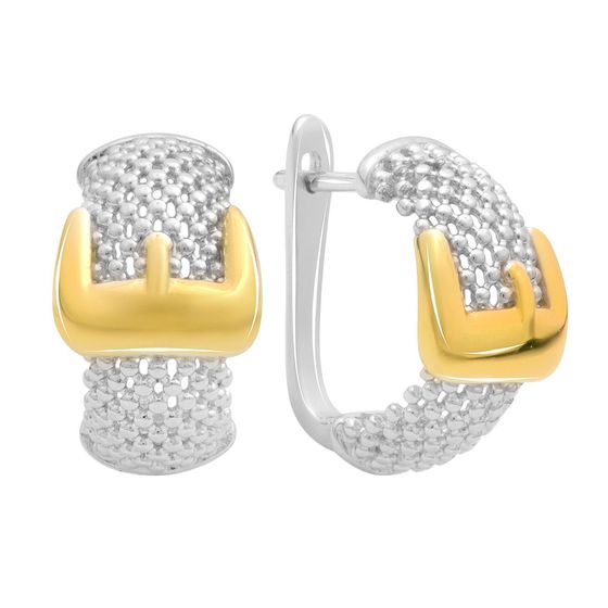 Silver earrings without stones