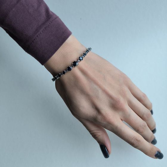 Серебряный браслет с сапфиром 9.632ct