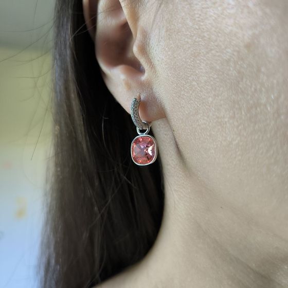 Silver Earrings with Fianites